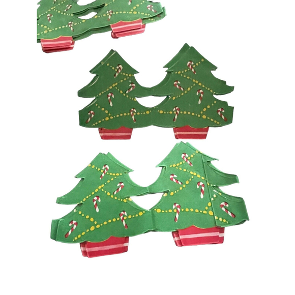 VTG Die cut Paper Garland set of 5 Christmas And Other - Picture 3 of 6